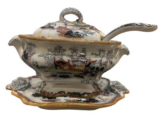 ANTIQUE HANLEY ASHWORTH ASIAN TUREEN (1 of 4)