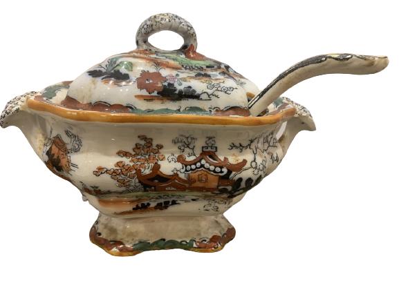 ANTIQUE HANLEY ASHWORTH ASIAN TUREEN (1 of 4)