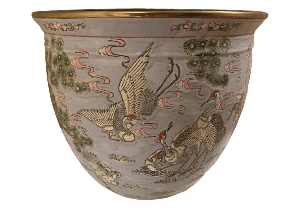 VTG GORGEOUS PELICAN AND BONSAI TREE PLANTER (1 of 3)