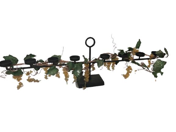 POTTERY BARN CANDLE HOLDER W BEADED GRAPES 35" (1 of 4)
