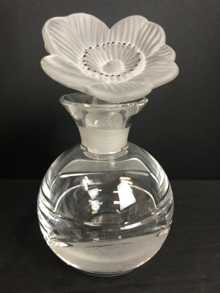 VTG ART DECO GLASS PERFUME DECANTER BOTTLE 6.5" (1 of 5)