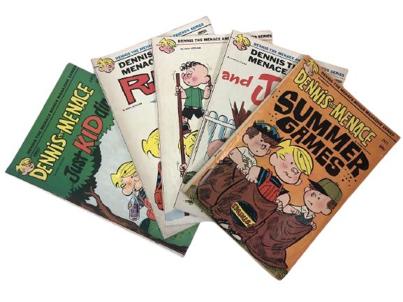 5 ASSORTED VINTAGE DENNIS THE MENACE COMIC BOOKS (1 of 8)