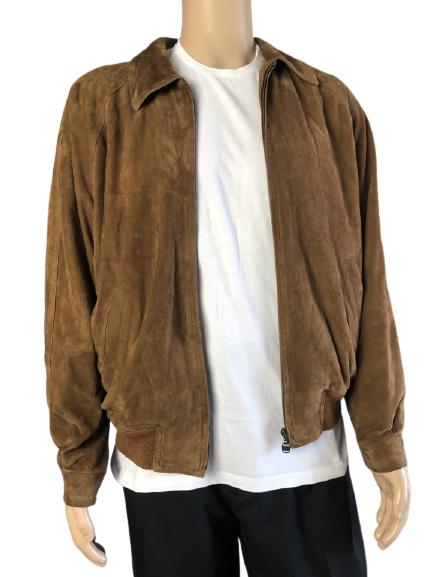 SALVATORE FERRAGAMO SUEDE LEATHER JACKET-SIZE52 (1 of 3)
