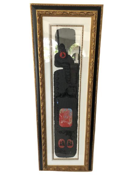 LEBADANG "LA LUNE" MIXED MEDIA ON PAPER FRAMED 75" (1 of 9)