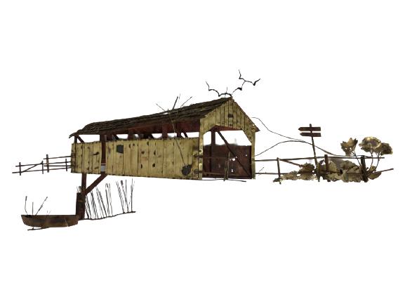 CURTIS JERE SIGNED BOATHOUSE/ BIRD SCULPTURE 48" (1 of 10)