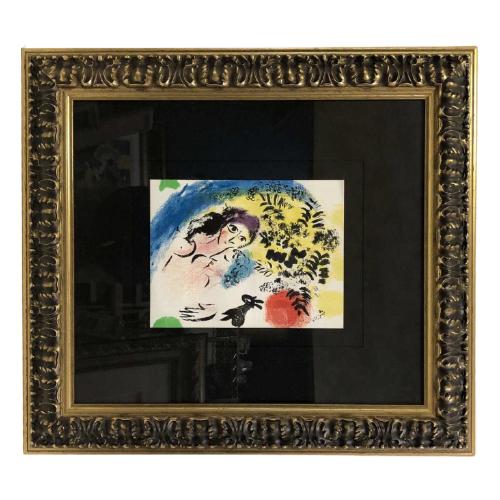 CHAGALL"LES AMOUREX AU SOLEIL ROUGE" LITHO 29.5" (1 of 4)