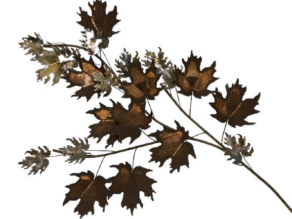 CURTIS JERE FALL LEAVES METAL WALL SCULPTURE 50" (1 of 5)