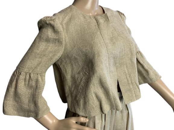 DIANE VON FURSTENBERG METALLIC LINEN JACKET (1 of 4)