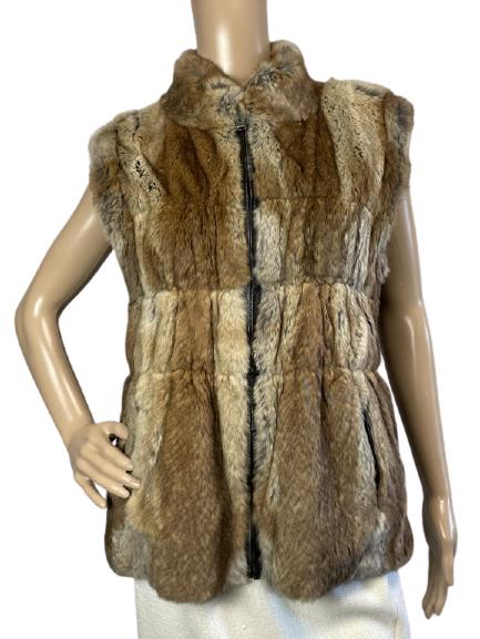 LINDA RICHARDS LUXURY RABBIT FUR VEST SIZE L (1 of 7)