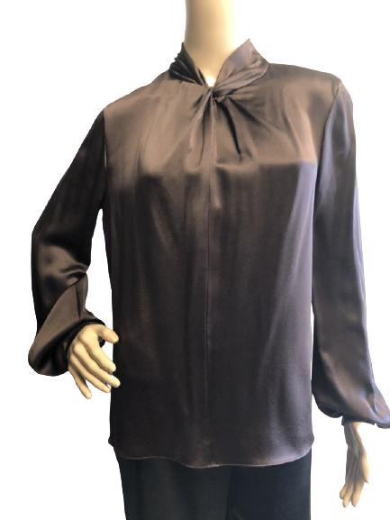 VINCE PLUM SILK BLOUSE SIZE 4 (1 of 8)