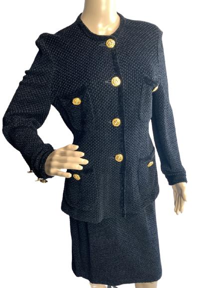 ST JOHN COLLECTION CLASSIC NAVY SKIRT SUIT SZ 6 (1 of 7)