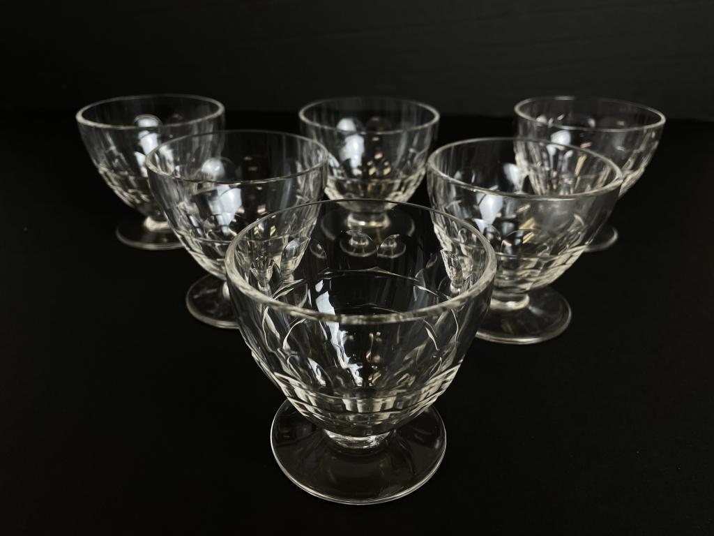 6 BACCARAT CRYSTAL CORDIAL APERTIF GLASSES 2.75" (1 of 5)