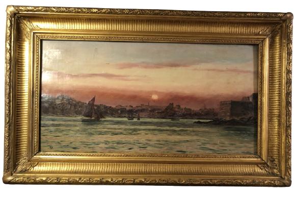 JAMES WHISTLER  "PLYMOUTH"  PAINTING C.1884 (1 of 7)