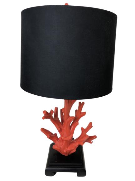 CONTEMPORARY ASIAN STYLE RED CORAL TABLE LAMP (1 of 10)