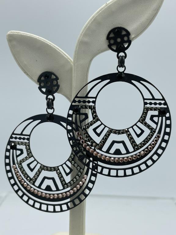 STERLING SILVER AZTEC RHINESTONE EARRING (1 of 5)