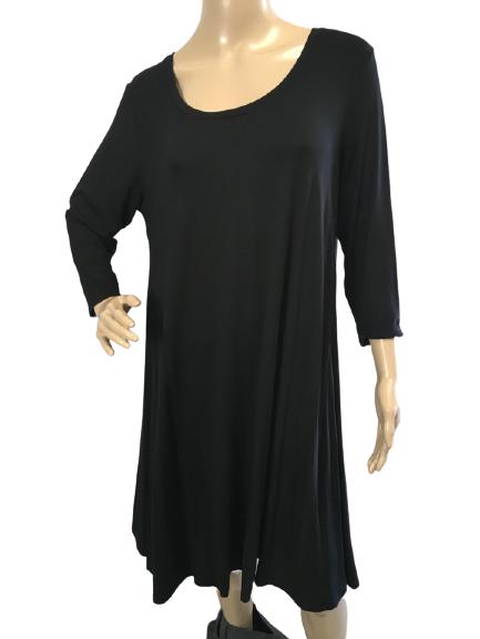 STYLE & CO BLACK RAYON T SHIRT DRESS SIZE 0X NWT: STYLE & CO BLACK RAYON T SHIRT DRESS SIZE 0X NWT