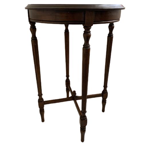 ROUND WOODEN SIDE TABLE (1 of 3)
