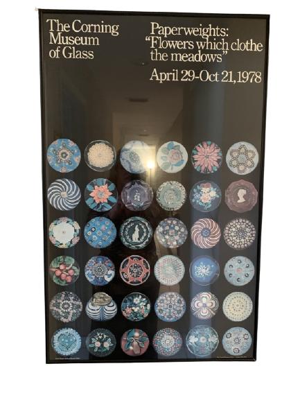 CORNING MUSEUM OF GLASS VINTAGE PAPERWEIGHT POSTER (1 of 1)