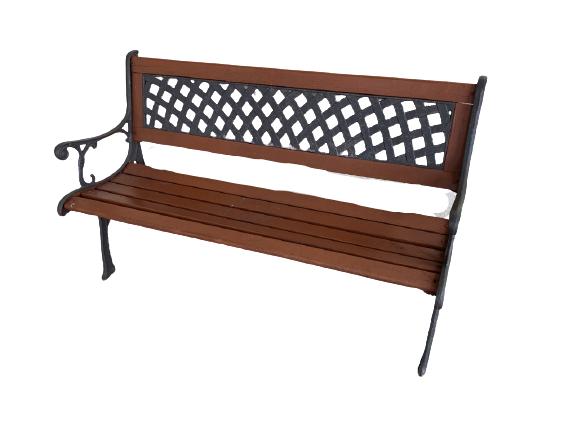 OUTDOOR WOOD AND IRON BENCH: -VERY GOOD CONDITION-MUST BE PICKED UP IN BOCA SAT. DEC 19 BETWEEN 12-2