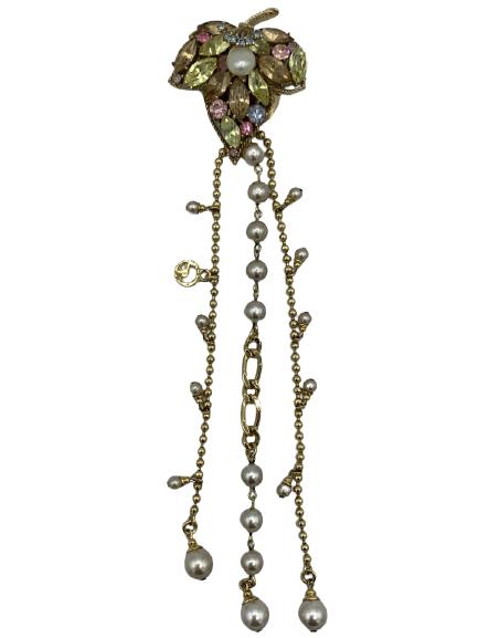 VTG ST. JOHN GOLD TONE FAUX PEARL BROOCH (1 of 4)