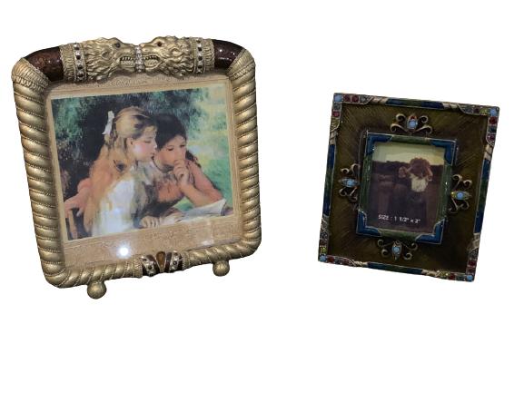 LOT OF 2 JAY STRONGWATER STYLE PICTURE FRAMES (1 of 5)