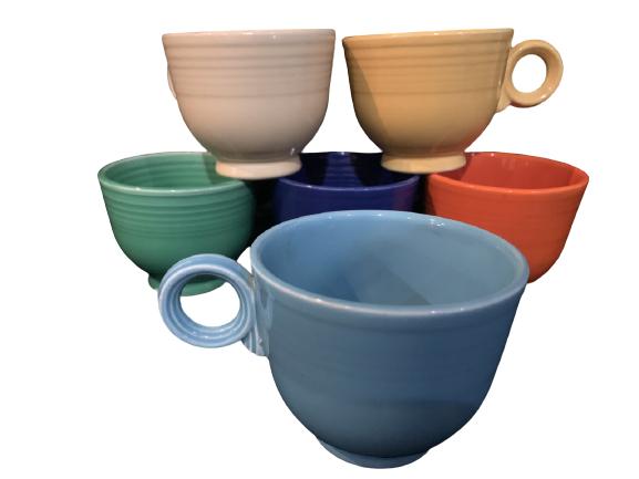 6 MULTICOLORED FIESTA WARECOFFEE CUPS: 6 MULTICOLORED FIESTA WARECOFFEE CUPS -VERY GOOD CONDITION