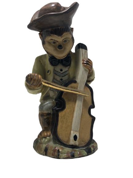 MONKEY WITH FIDDLE SCULPTURE YESL 12" (1 of 5)