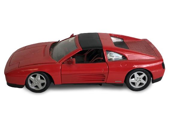 MAISTO FERRARI 348TS COLLECTIBLE SCALE MODEL: VTG MAISTO FERRARI 348TS SCALE MODEL OPENING DOORS AND TRUNK BONNET AND BOOT RUBBER TIRES COLLECTIBLE LUXURY RACE AUTOMOBILES SUPERCAR HOBBY CLASSIC CARS 1:18 -3" X 9" X 3" APPROX -VERY GOOD CONDITION