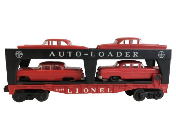 VTG LIONEL AUTOMOBILE CARRIER TRAIN CAR W BOX 10": VTG LIONEL 4 AUTOMOBILE CARRIER CAR HOBBY HOBBYIST LOCOMOTIVE COLLECTIBLE COLLECTOR CONDUCTOR ELECTRIC TRAIN SETS HOME OFFICE MANCAVE DECOR RAILROAD -4" X 10" X 3" APPROX -GOOD VINTAGE CONDITION CONSI