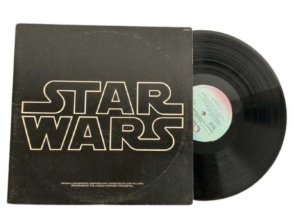 1977 STAR WARS ORIGINAL SOUNDTRACK VINYL RECORD: 1977 COLLECTIBLE STAR WARS ORIGINAL SOUNDTRACK VINYL RECORD ALBUM JOHN WILLIAMS 20TH CENTURY FOX MOVIE MEMORABILIA HOLLYWOOD MOVIE SYMPHONY SCORE SOUND TRACK (1 OF 2 ) -GOOD VINTAGE CONDITION, SOME WE
