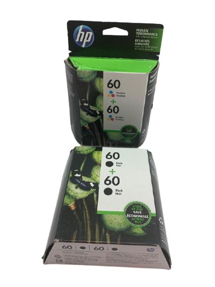 NEW! PAIR OF HP TWIN INK CARTRIDGES: NEW! PAIR OF HP TWIN INK CARTRIDGES - BLACK AND MULTI COLORED -NEW IN BOX