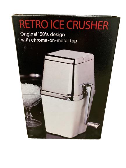 METROKANE 50'S RETROCHROME TOP ICE CRUSHER: METROKANE 50'S RETROCHROME TOP ICE CRUSHER -IN ORIGINAL BOX -VERY GOOD CONDITION