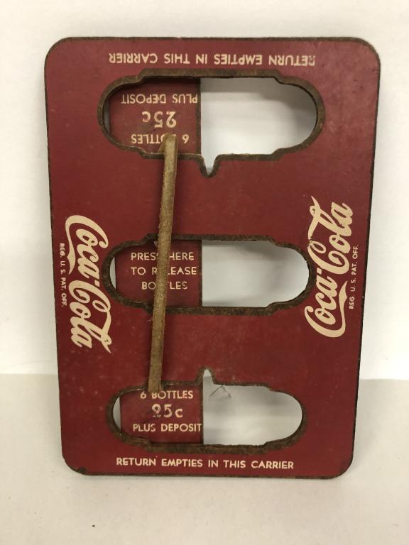 VTG COCA-COLA RECYCLE SIGN: VTG COCA-COLA RECYCLE SIGN -VERY GOOD CONDITION -MADE OF CARDBOARD TYPE MATERIAL -8"