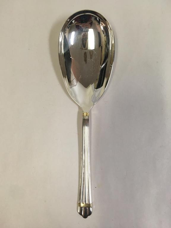 VINTAGE CHRISTOFLE  "ARIA" SILVERPLATE SERVING SPOON (1 of 4)