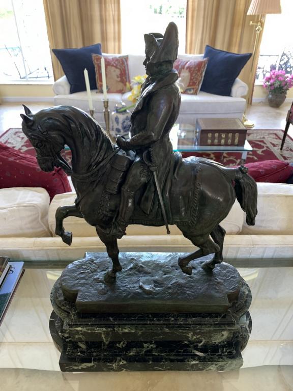 AFTER ANTOINE-LOUIS BARYE BRONZE SCULPTURE 13" (1 of 8)