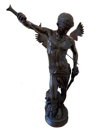 A. MERCIE "DAVID LE VAINQUEUR" BRONZE STATUE 28.5" (1 of 7)