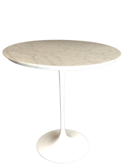 MID MOD KNOLL SAARINEN MARBLE TULIP TABLE 20" (1 of 8)