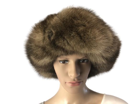 VINTAGE SABLE FUR HAT WITH BRIM (1 of 9)