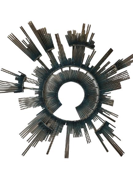 VINTAGE CURTIS JERE BURST METAL WALL SCULPTURE 36" (1 of 9)