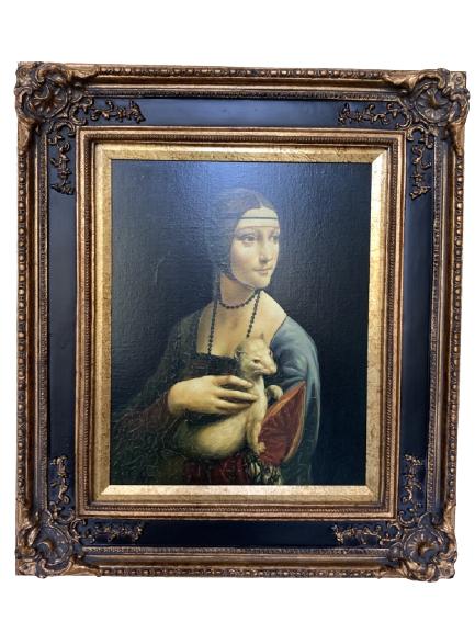 AFTER LEONARDO DA VINCI LADY W/ AN ERMINE PAINTING (1 of 6)
