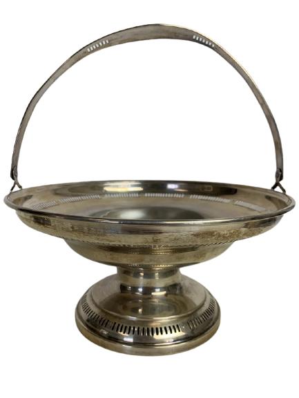 ANTIQUE W STERLING LARGE SERVING BOWL W/ HANDLE (1 of 12)