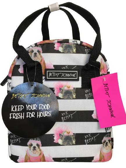 BETSEY JOHNSON BULLDOG INSULATED LUNCH BAG NWT (1 of 9)