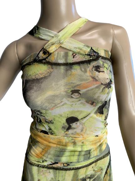 JEAN PAUL GAULTIER PRINTED SET TOP/SKIRT-SIZE M (1 of 5)