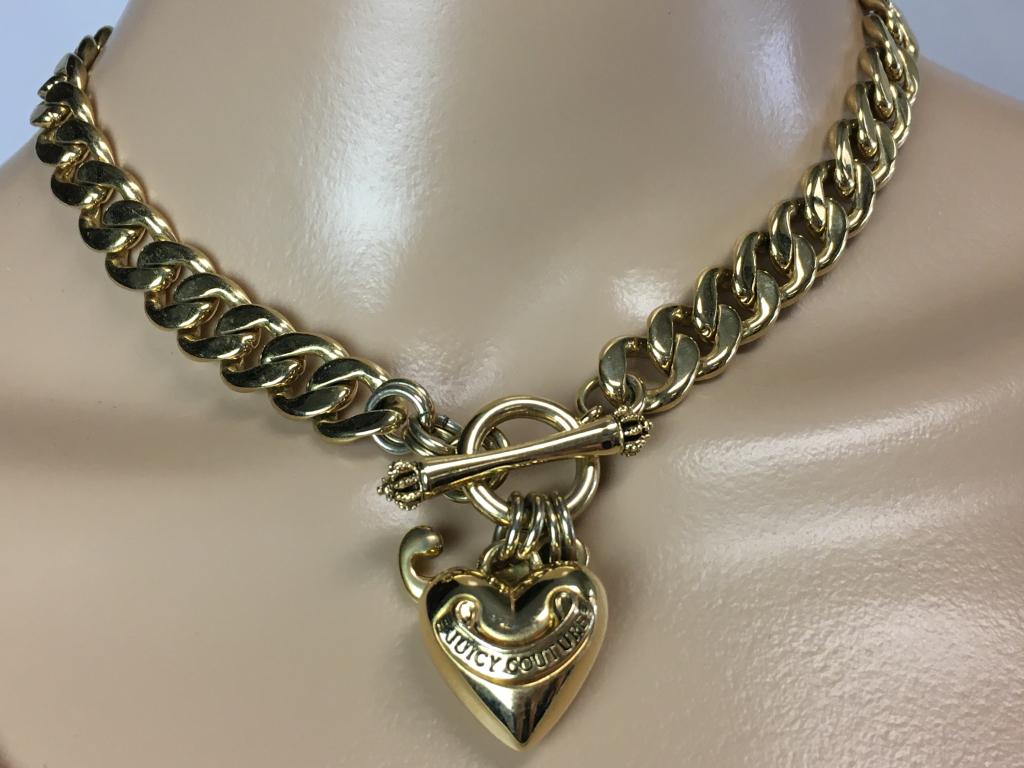 Juicy couture chain link necklace deals