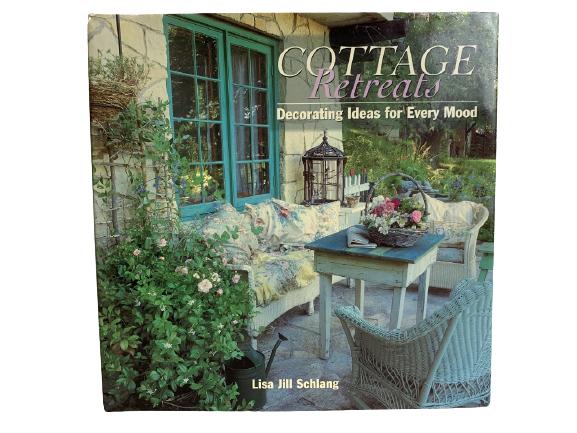 COTTAGE RETREATS LISA JILL SCHLANG HARDCOVER BOOK: COTTAGE RETREATS LISA JILL SCHLANG HARDCOVER BOOK - COTTAGE RETREATS: DECORATING IDEAS FOR EVERY MOOD- BY LISA JILL SCHLANG- PUBLISHED IN 2002 BY STERLING PUBLISHING CO.- 10" X 10"- PHOTOGRAPHY, HARD 