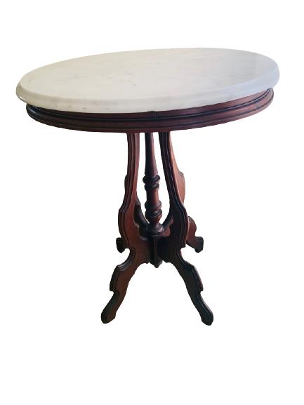 VINTAGE MARBLE TOP TABLE (1 of 3)