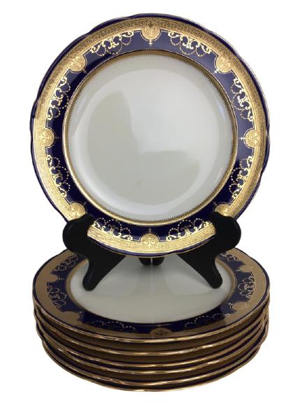 RARE VTG TIFFANY & CO. COBALT MINTON PLATES 9" (1 of 11)