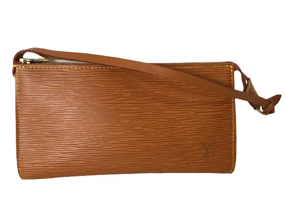 LOUIS VUITTON BROWN EPI LEATHER POCHETTE HANDBAG (1 of 15)