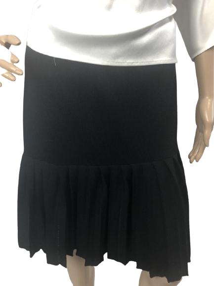 VTG ST. JOHN BLACK KNIT COTTON SKIRT SIZE 6 (1 of 4)