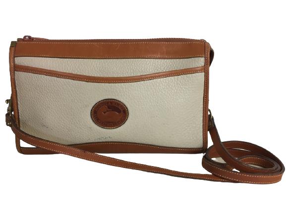 VTG DOONEY & BOURKE CREAM LEATHER ZIPPERED PURSE (1 of 18)